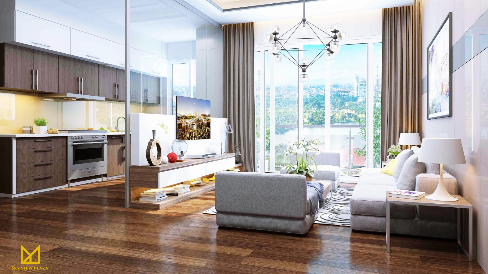 Thiết kế căn hộ chung cư Sky View Plaza Giải Phóng