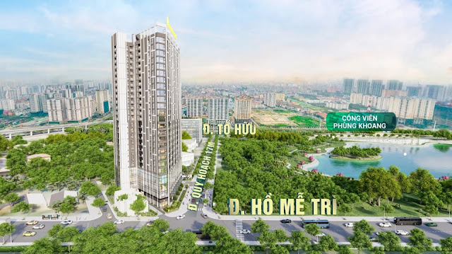 Dự án Trinity Tower với góc nhìn phối cảnh trên cao